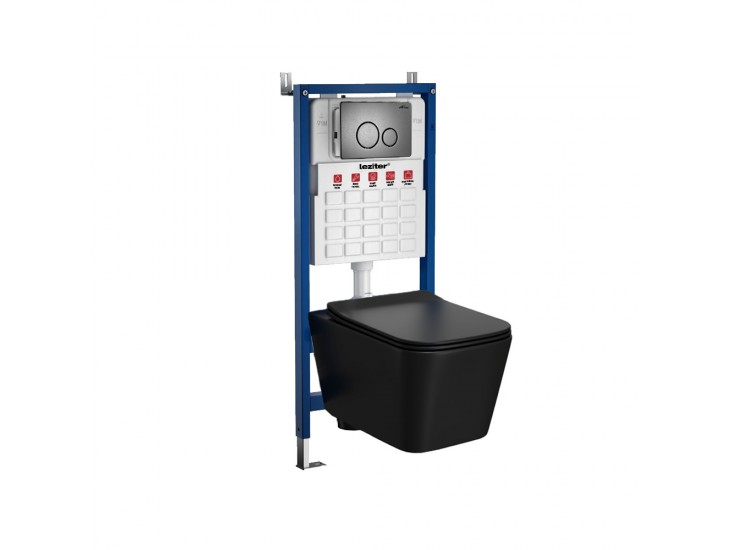 Roya Tina 81GRE falba építhető WC tartály szett fekete