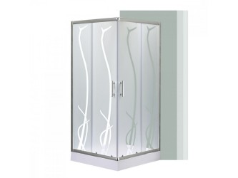 Spirit BAMBOO 80x80 szögletes zuhanykabin, erősített akril zuhanytálcával