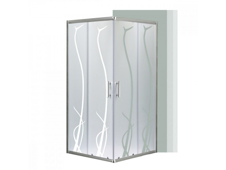 Spirit BAMBOO 90x90 szögletes zuhanykabin, zuhanytálca nélkül