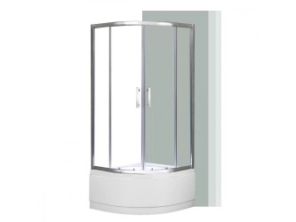 Spirit Deep 90x90 cm-es íves zuhanykabin, mélytálcával