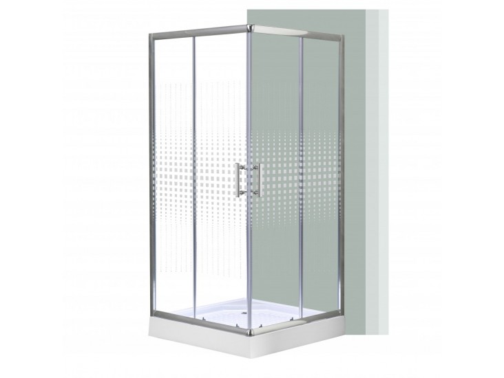 Spirit Mátrix 80x80 cm-es szögletes zuhanykabin, erősített akril zuhanytálcával