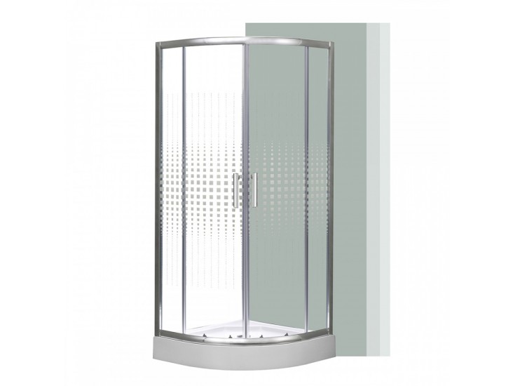 Spirit Mátrix íves 80x80x194 cm minőségi zuhanykabin , erősített akril zuhanytálcával