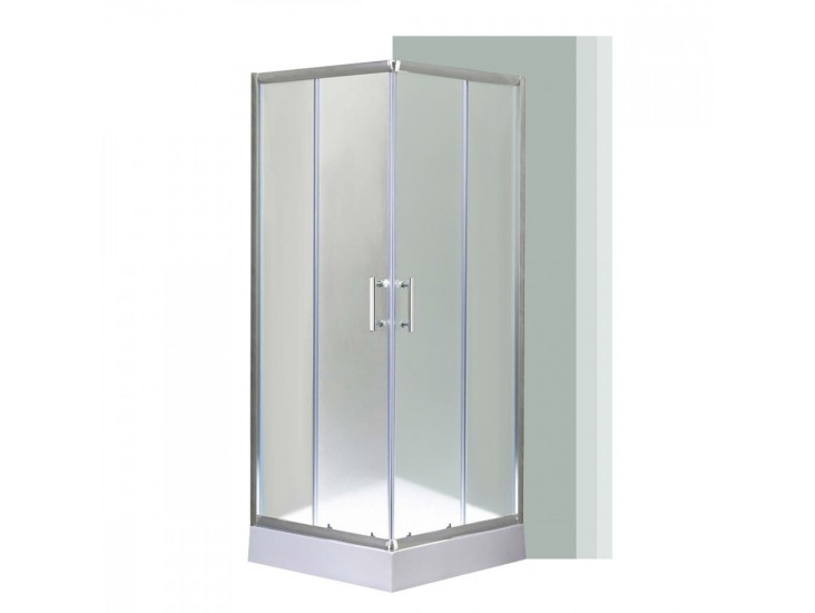 Spirit Matt 80x80x194 cm-es szögletes zuhanykabin, erősített akril zuhanytálcával