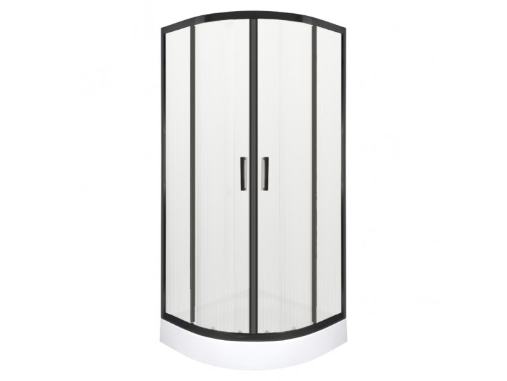 Soho Black 90 íves zuhanykabin XN zuhanytálcával
