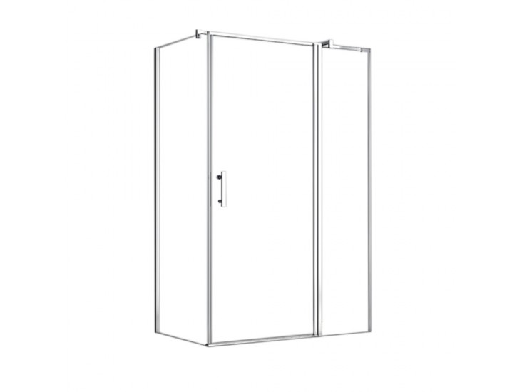 Simple 80x120 cm nyílóajtós aszimmetrikus zuhanykabin zuhanytálca nélkül