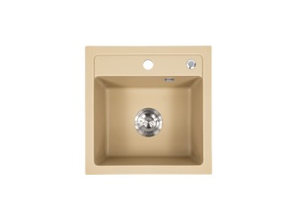 Nia szögletes egy medencés gránit mosogató bézs