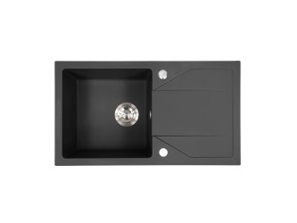 Gori szögletes egy medence + csepegtető gránit mosogató fekete