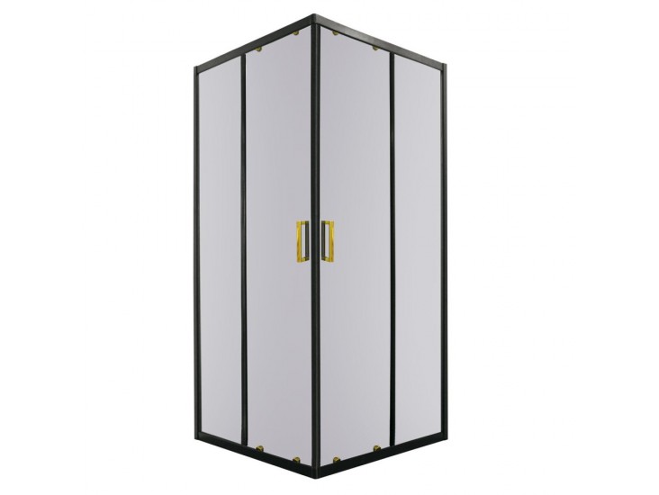 Tiara Square Gold 80x80 cm szögletes zuhanykabin zuhanytálca nélkül
