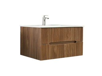 Trent 100 alsó fürdőszobabútor kerámia mosdóval 2 fiókos, sunset tölgy