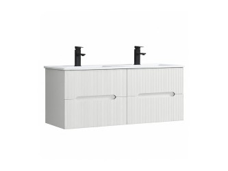 Trent 120 alsó fürdőszobabútor kerámia mosdóval 4 fiókos, fehér