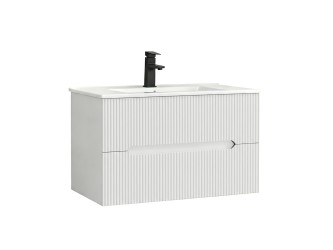 Trent 80 alsó fürdőszobabútor kerámia mosdóval 2 fiókos, fehér