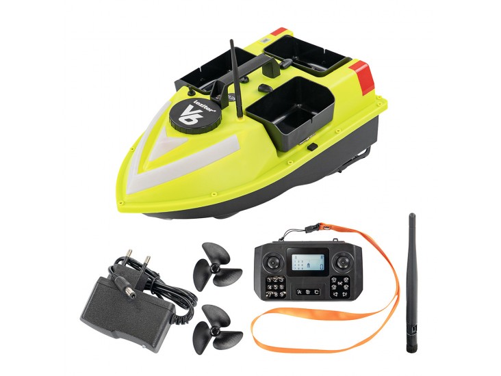 Etetőhajó V6 GPS 3 tartályos hátra és oldalkidobós nightlight