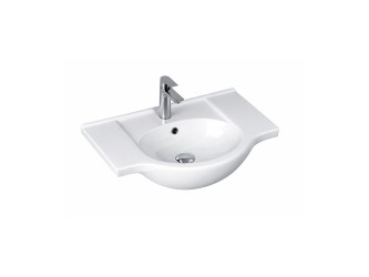 V65 szárnyas kerámia mosdó 65x43 cm