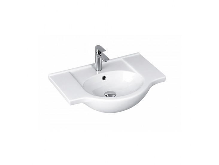 V65 szárnyas kerámia mosdó 65x43 cm