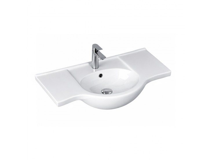 V85 szárnyas kerámia mosdó 85x48 cm