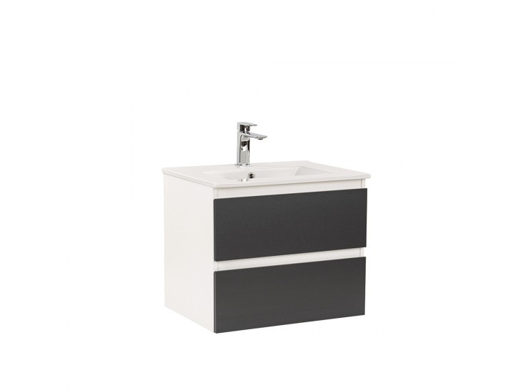 Vario Forte 60 alsó szekrény mosdóval fehér-antracit