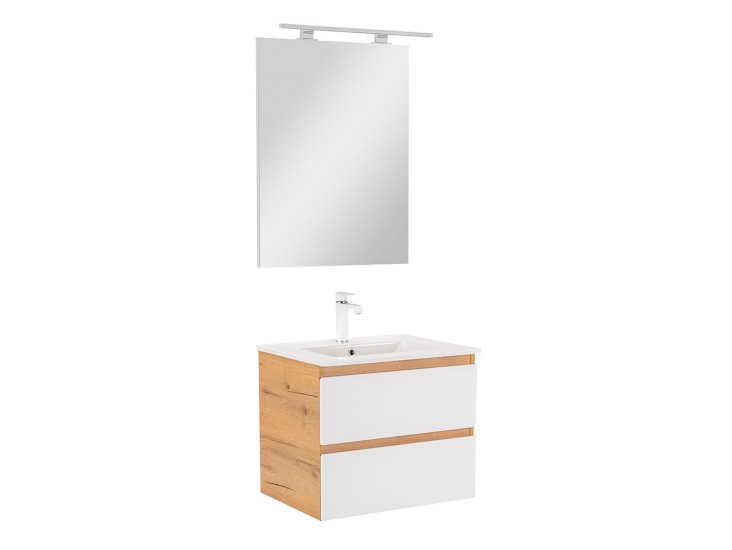 Vario Forte 60 komplett fürdőszoba bútor tölgy-fehér