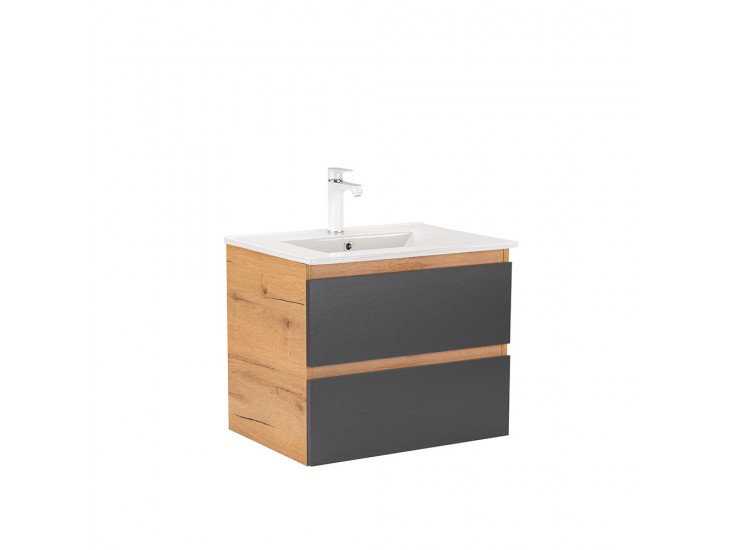 Vario Forte 60 alsó szekrény mosdóval tölgy-antracit