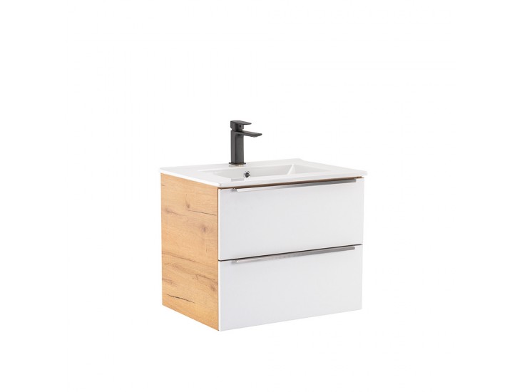 Vario Trim 60 alsó szekrény mosdóval tölgy-fehér