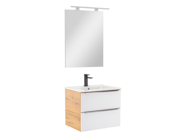 Vario Trim 60 komplett fürdőszoba bútor tölgy-fehér