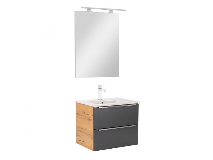 Vario Trim 60 komplett fürdőszoba bútor tölgy-antracit