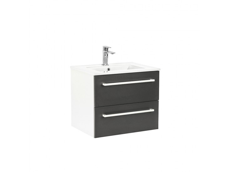Vario Clam 60 alsó szekrény mosdóval fehér-antracit