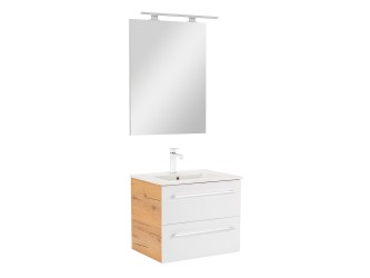 Vario Clam 60 komplett fürdőszoba bútor tölgy-fehér