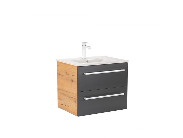 Vario Clam 60 alsó szekrény mosdóval tölgy-antracit