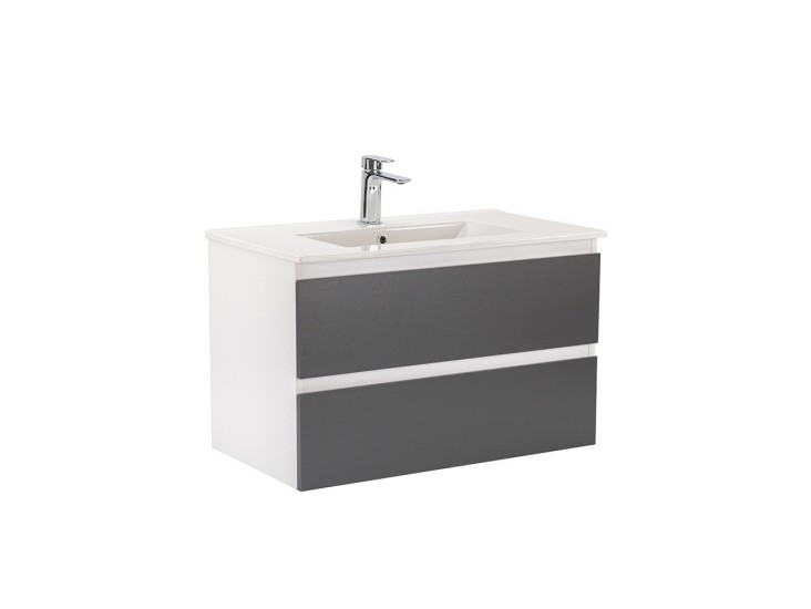 Vario Forte 80 alsó szekrény mosdóval fehér-antracit