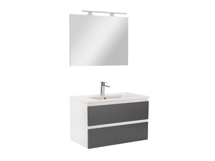 Vario Forte 80 komplett fürdőszoba bútor fehér-antracit