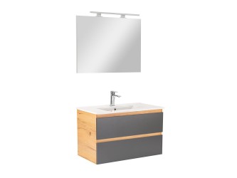 Vario Forte 80 komplett fürdőszoba bútor tölgy-antracit