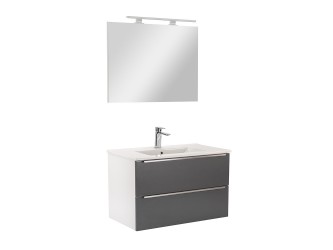 Vario Trim 80 komplett fürdőszoba bútor fehér-antracit