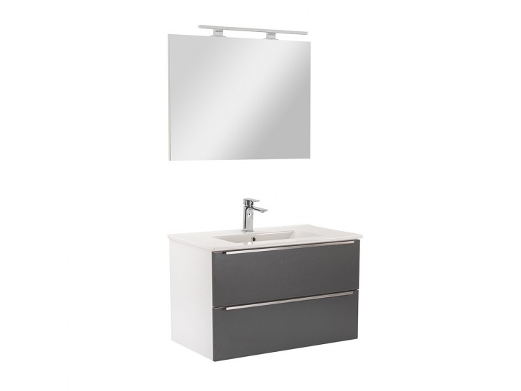 Vario Trim 80 komplett fürdőszoba bútor fehér-antracit