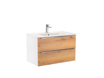 Vario Trim 80 alsó szekrény mosdóval fehér-tölgy