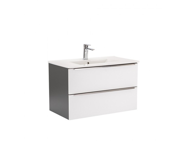Vario Trim 80 alsó szekrény mosdóval antracit-fehér