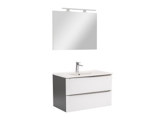 Vario Trim 80 komplett fürdőszoba bútor antracit-fehér