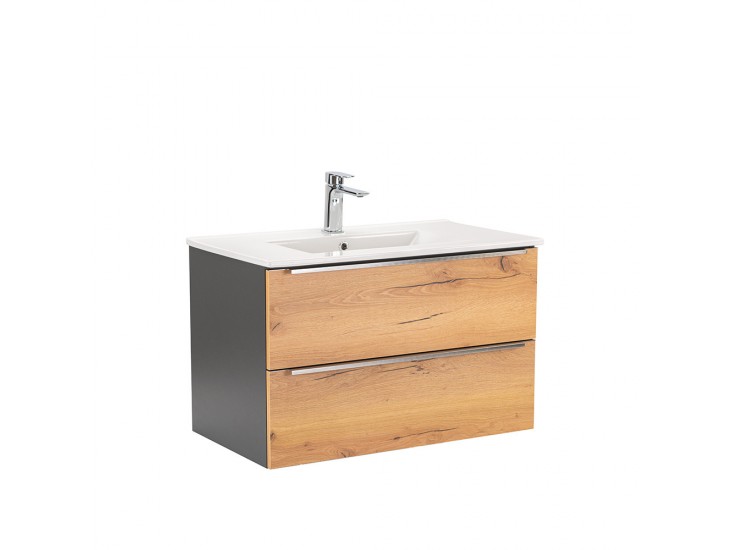 Vario Trim 80 alsó szekrény mosdóval antracit-tölgy