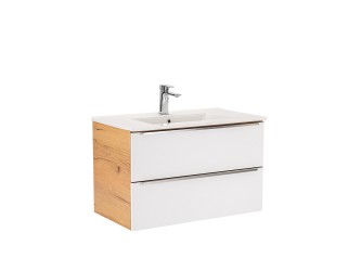 Vario Trim 80 alsó szekrény mosdóval tölgy-fehér