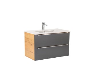 Vario Trim 80 alsó szekrény mosdóval tölgy-antracit