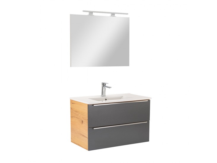 Vario Trim 80 komplett fürdőszoba bútor tölgy-antracit