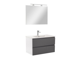 Vario Pull 80 komplett fürdőszoba bútor fehér-antracit