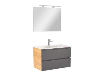 Vario Pull 80 komplett fürdőszoba bútor tölgy-antracit