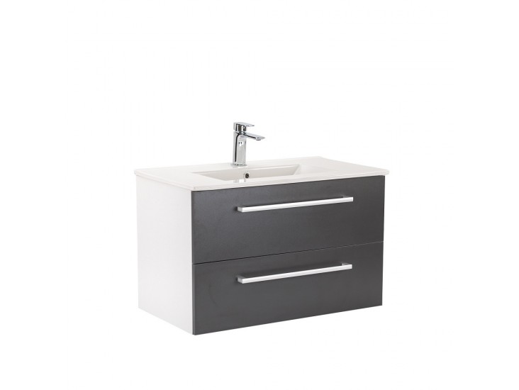 Vario Clam 80 alsó szekrény mosdóval fehér-antracit