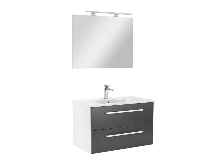 Vario Clam 80 komplett fürdőszoba bútor fehér-antracit