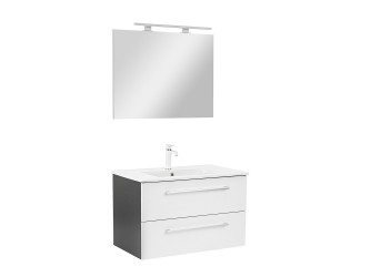 Vario Clam 80 komplett fürdőszoba bútor antracit-fehér