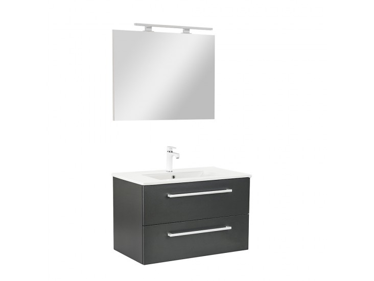 Vario Clam 80 komplett fürdőszoba bútor antracit-antracit