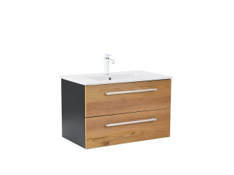 Vario Clam 80 alsó szekrény mosdóval antracit-tölgy