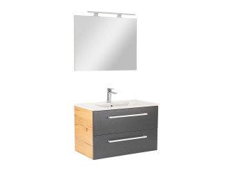 Vario Clam 80 komplett fürdőszoba bútor tölgy-antracit