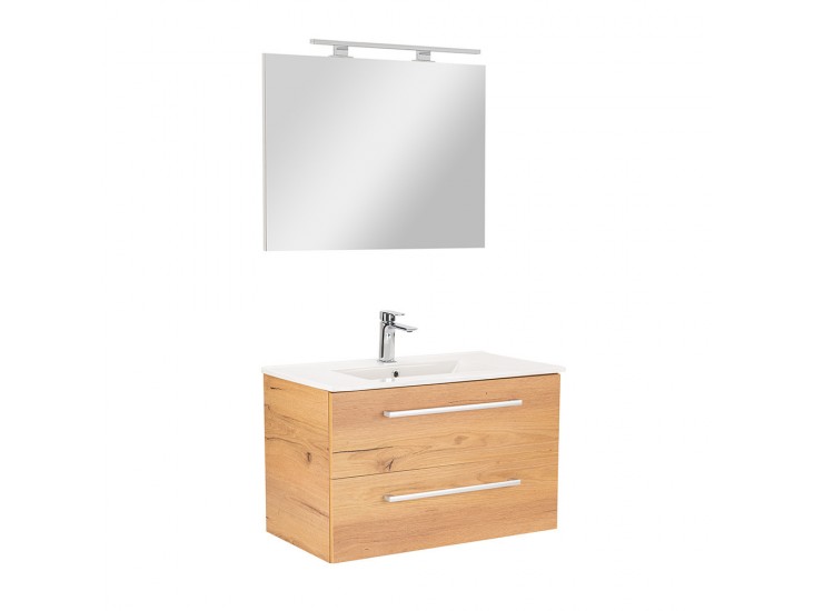 Vario Clam 80 komplett fürdőszoba bútor tölgy-tölgy