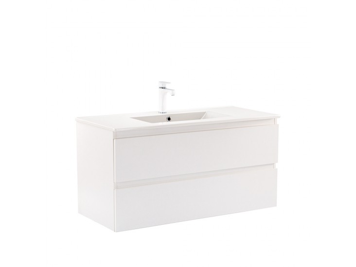 Vario Forte 100 alsó szekrény mosdóval fehér-fehér